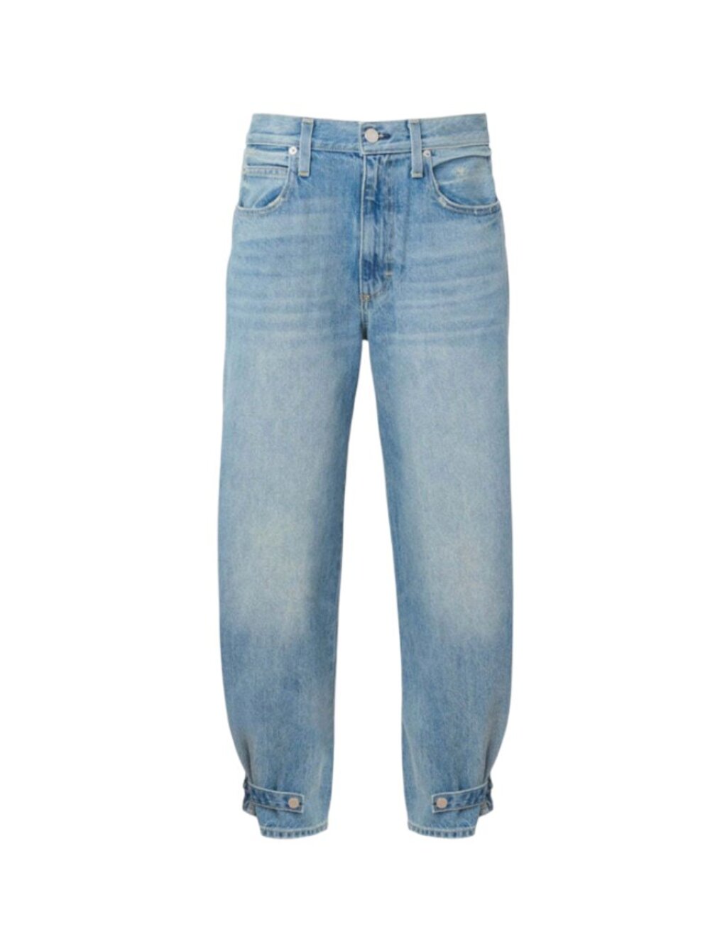 AMO Loving Tapered Leg Jeans Denim Womens 26 Blue Gratitude High Rise Cuffed